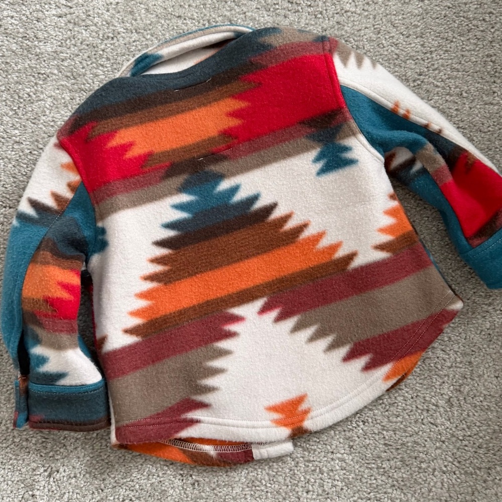 Kids Aztec Patterned Shacket - Picture 2 of 3